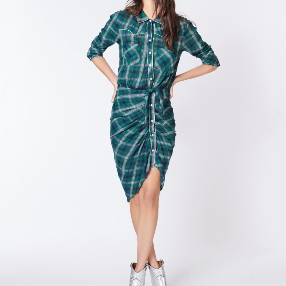 Veronica Beard Green Plaid Dress - Picture 7 of 16